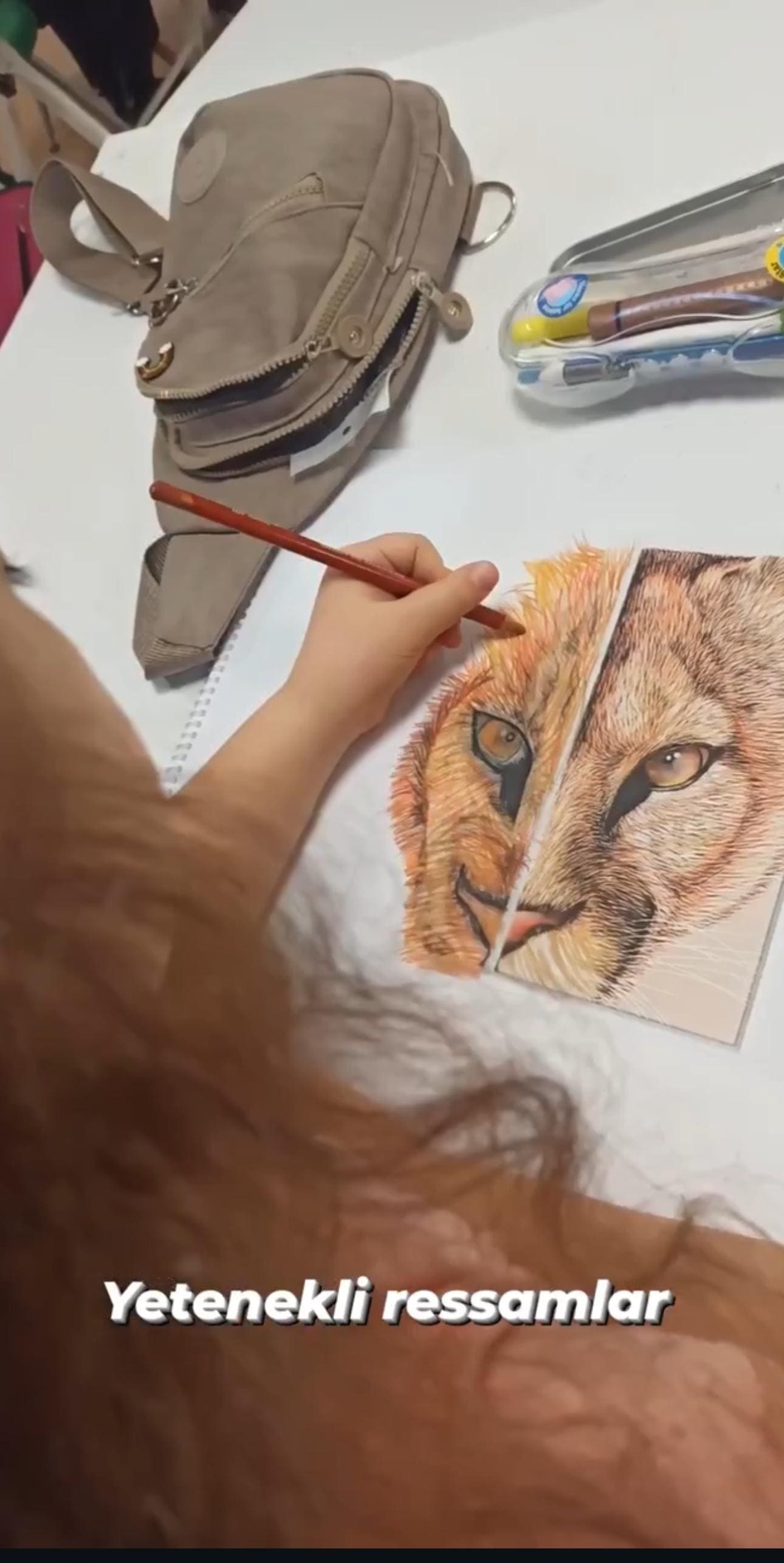 Kids sketching with pencils