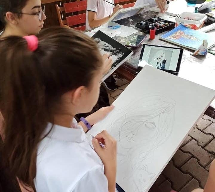 Creative art time with markers